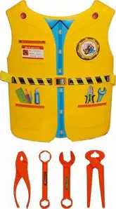 Pretend Play Engineer Vest Coat Costume With Accessories Set for Kids Boys and Girls Fancy Dress Style Birthday Gift For Kids (Vest Engineer Set)